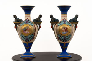 Francia Szfinxes Porcelán Vázapár
