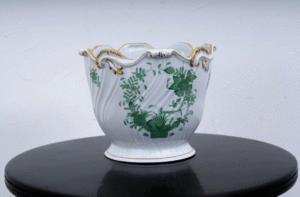 Herendi Apponyi zöld porcelán virágtartó