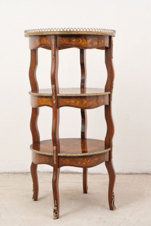 Französische Etagere mit Intarsien, 19. Jahrhundert