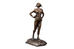 Maugsch Gyula (1886–1973): Erotikus női bronzszobor