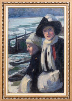 Színes Elemér (1886–1953): Téli séta a Dunaparton